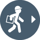 icon of worker walking