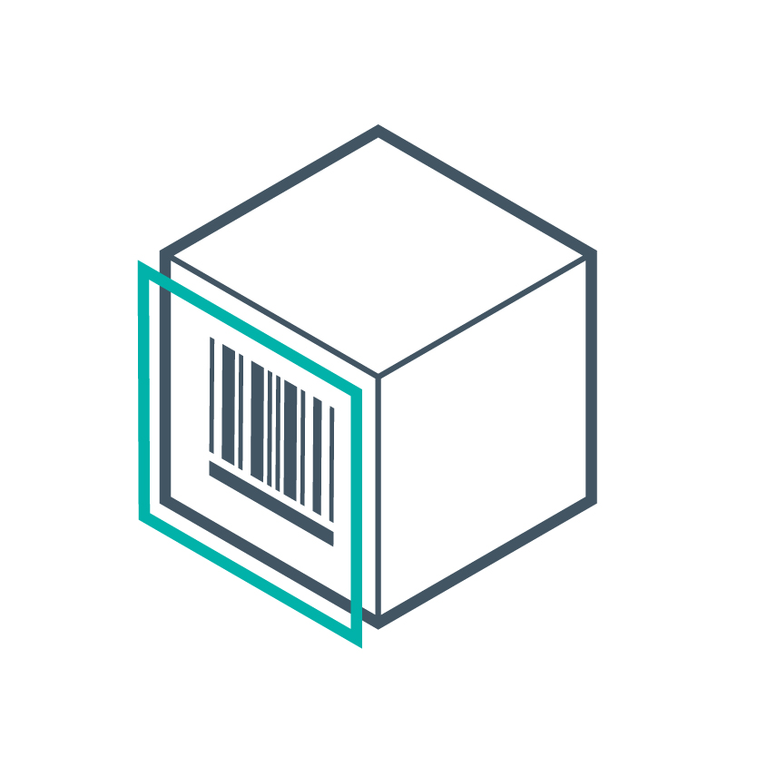 icon box with barcode
