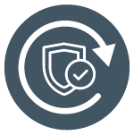 shield with circular arrow icon