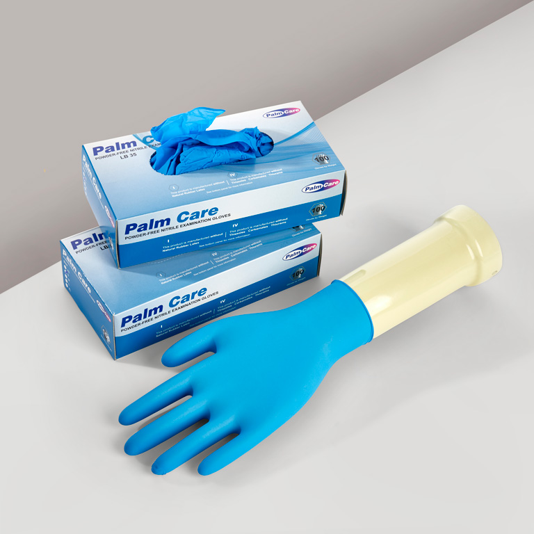 disposable nitrile blue gloves